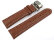 Butterfly - Genuine leather - Grained - light brown 20mm Steel