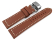 Butterfly - Genuine leather - Sattle leather - solid - red-brown 18mm Steel