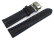 Butterfly - Genuine leather - strong padded - smooth - black with blue stich 20mm Steel
