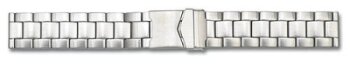 Solid Stainless Steel watch band - Deployment clasp - brushed 22mm