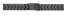 Solid Stainless Steel watch band - Deployment - brushed - black 22mm