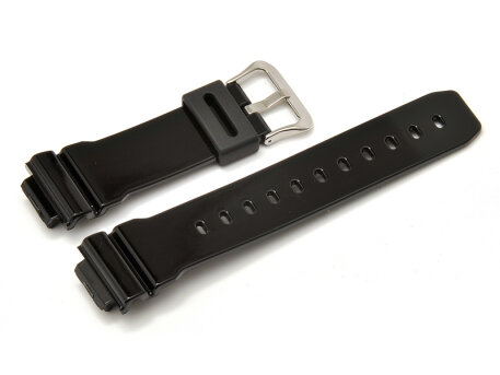 Genuine Casio Shiny Black Resin Watch Strap for GW-6900, DW-6900, GB-6900, GB-5600AA, GB-5600AB, G-6900