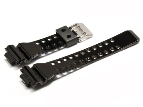 Genuine Casio Replacement Shiny Black Resin Watch strap...
