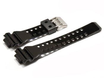 Genuine Casio Replacement Shiny Black Resin Watch strap for GA-110HC-1, GA-110HC