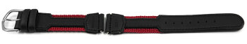 Casio Black Leather/ Red Cloth Watch Strap forAQ-150WB, AQ-150WB-4BV