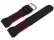 Casio Black Leather/ Red Cloth Watch Strap forAQ-150WB, AQ-150WB-4BV