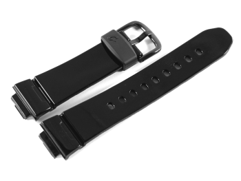 Genuine Casio Shiny Black Resin Watch Strap for BGA-102, BGA-1030