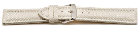 Watch band - padded - HighTech material - textile look - white