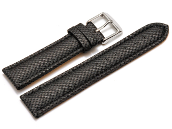 Watch band - padded - HighTech material - textile look - dark gray