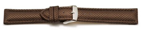 Watch band - padded - HighTech material - textile look - brown