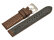 Watch band - HighTech - textile look - brown - orange and white stitching
