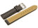 Watch band - padded - HighTech material - textile look - light gray 20mm Steel