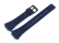 Casio Dark Blue Shiny Resin Watch strap for W-215H