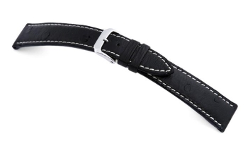 Genuine Ostrich - RIOS 1931 - black - 18,19,20mm / 16mm