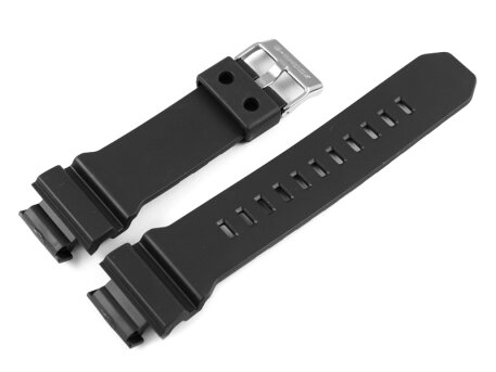 Casio Black Resin Watchstrap f. GD-X6900-7 - Silver-Coloured Stainless Steel Buckle