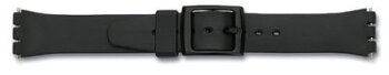 Watch band - rubber - for Swatch - black  - 17mm