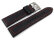 Lotus Watch Strap 15688/4, 15688 Black Leather with Red Stitching