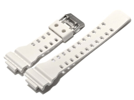 Shiny White Resin Watch Strap Casio f. GWX-8900, GWX-8900B