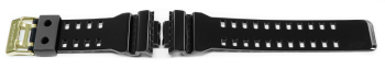 Casio Replacement Shiny Black Watch strap for GA-110GB, GA-110GB-1 with Gold Tone Buckle