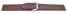 Screw Type Brown Leather Watch Strap