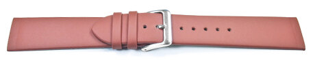 Screw Type Terracotta Coloured Leather Watch Strap