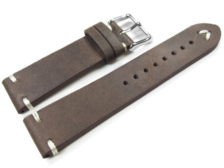 Watch strap - Genuine leather - Soft Vintage - dark brown...