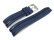 Dark Blue Rubber Lotus Watch Strap for 15881/1, 15881 - black stripe