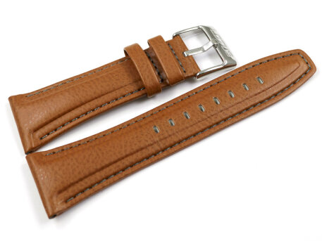Soft Padded Brown Leather Watch Strap Lotus for 15835/1, 15835