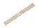 Bicoloured metal watch band - Butterfly - Solid - polished and brushed