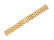 Gold tone metal watch band - Butterfly - Solid - polished and brushed