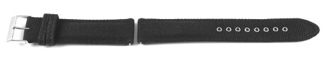 Casio Black Leather/Cloth Watch Band for WVA-M630B-1A, WVA-M630B