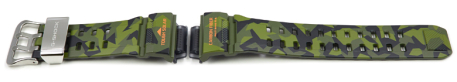 Casio Carbon fiber/ Resin Watch Strap for GW-9400CMJ-3, green-camouflage