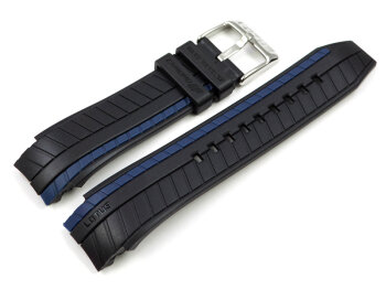 Black Rubber Band Lotus with blue stripe 18103/6, 18103