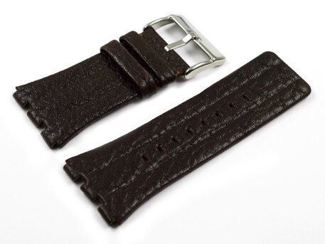 Dark Brown Leather Watch Strap Lotus for 15478/2, 15477/2