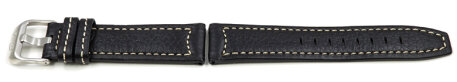 Lotus Black Leather Watch Strap for 15433