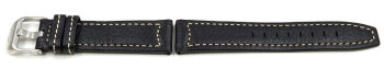 Lotus Black Leather Watch Strap for 15433