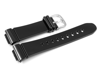 Genuine Shiny Black Resin Watch strap Casio for BGA-130-1, BGA-130