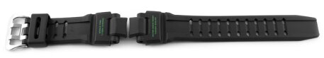 Genuine Casio Black Resin Watch Strap - green lettering -  for G-1400-1A3
