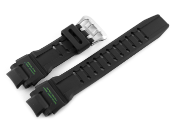 Genuine Casio Black Resin Watch Strap - green lettering -  for G-1400-1A3