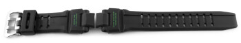Genuine Casio Black Resin Watch Strap - green lettering -...