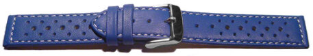 Watch strap - genuine leather - Style - blue
