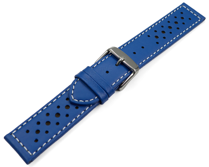 Watch strap - genuine leather - Style - blue