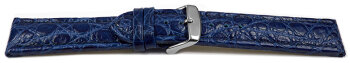 Watch band - Genuine Calfskin - African - blue 20mm Steel