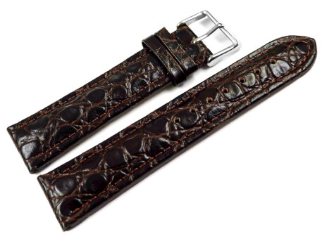 Watch band - Genuine Calfskin - African - dark brown 18mm...