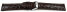 Watch band - Genuine Calfskin - African - dark brown 18mm Steel