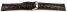 Watch band - Genuine Calfskin - African - dark brown 18mm Steel