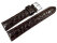 Watch band - Genuine Calfskin - African - dark brown 18mm Steel