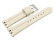 Lotus Light Grey / Beige Leather Watch Strap for 15853