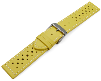 Watch strap - genuine leather - Style - yellow