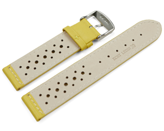 Watch strap - genuine leather - Style - yellow